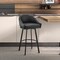 Armen Living Noran Swivel Counter Stool in Black Metal with Black Faux Leather 840254335776 - alternate 10
